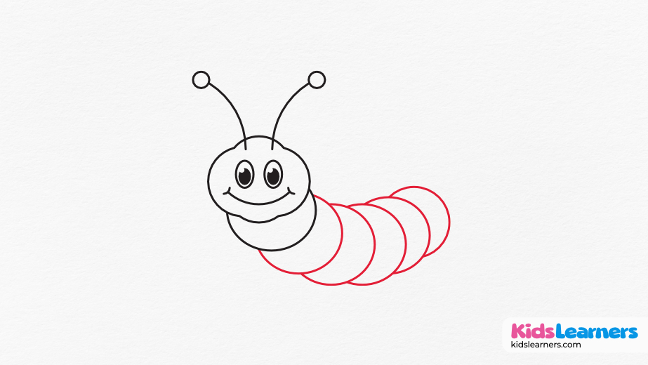Caterpillar Drawing Step 8