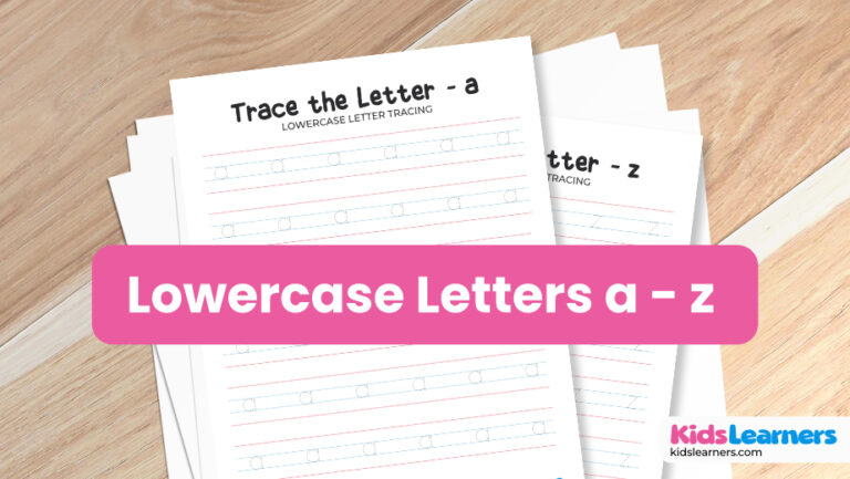 Free Printable Lowercase Letter Tracing Worksheets (a-z) for Kids!